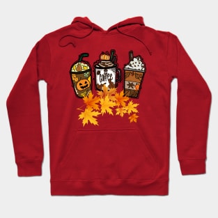 Pumpkin Autumn Coffee Sublimation Hoodie